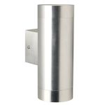 Nordlux Tin Luce Da Parete Aluminium e Vetro Up & Down | 76mm - IP54 - Adatto per 2x GU10