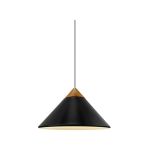 DFTP by Nordlux Kinto Luce Pendente Metallo e Legna Nero | 420mm - Adatto per E27