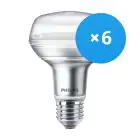 Confezione Multipack 6x Philips Corepro LED Faretti E27 R80 4W 345lm 36D - 827 Bianco Molto Caldo | Sostitutiva 60W