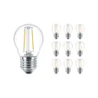 Confezione Multipack 10x Philips Corepro LED Bulbo E27 Pera Chiara 7W 806lm - 827 Bianco Molto Caldo | Sostitutiva 60W